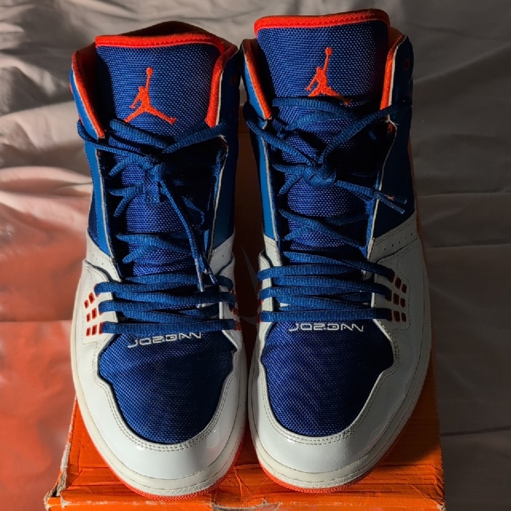 Jordan Men's Sneakers in Blue and Orange